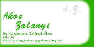 akos zalanyi business card
