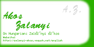 akos zalanyi business card